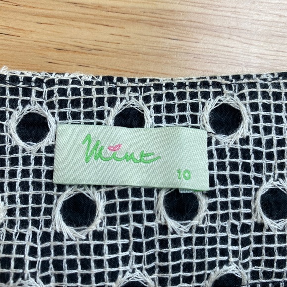 MINT High Waisted Retro A-line Midi Skirt with Circle Embroidery Size AU 10 - Picture 4 of 9